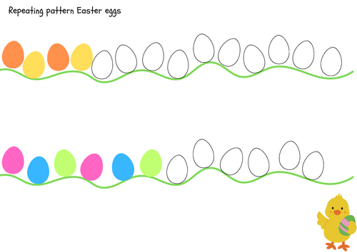 Repeating pattern Easter eggs