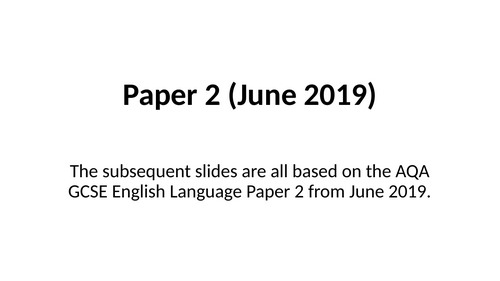 Paper 2 Question 2 (GCSE English Language AQA 8700/2)