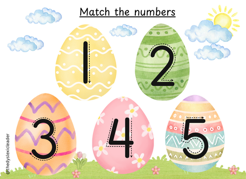Easter Egg Number 1-10 Match