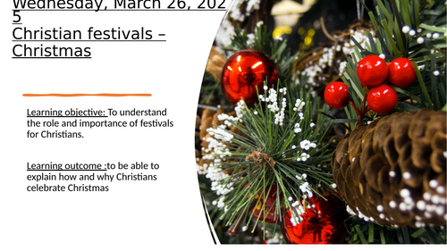 GCSE RE Christian Festivals Revision
