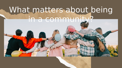 What matters about being in a community?