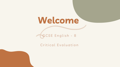 PowerPoint - Critical Evaluation - Text: A Vendetta - GCSE English Class 8