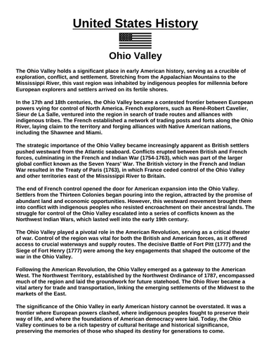 Ohio Valley “Article & Questions” Assignment