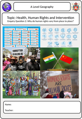 Health, Human Rights and Intervention Booklet A-Level Geography Enquiry Question 2