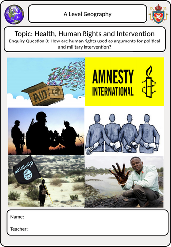 Health, Human Rights and Intervention Booklet A-Level Geography Enquiry Question 3