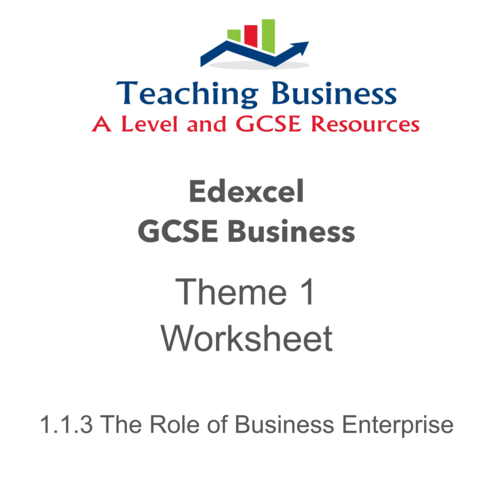 1.1.3 The Role of Business Enterprise Worksheet