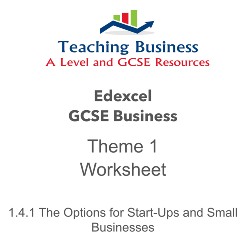 1.4.1 The Options for Start-Ups and Small Businesses Worksheet