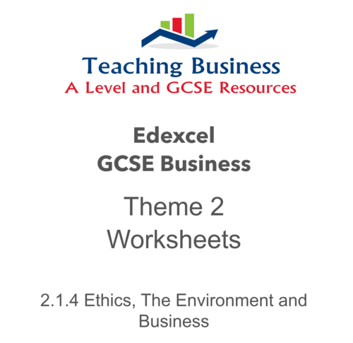 2.1.4 Ethics, The Environment and Business Worksheet