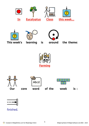 Farming SEN provision planning  and newsletter.