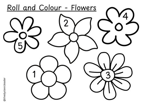 Roll and Colour Flower