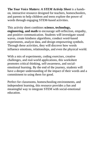 Why Your Voice Matters STEM Project