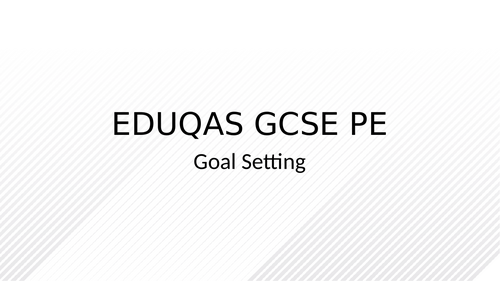 EDUQAS GCSE PE Sports Psychology
