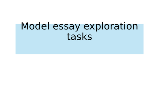 AU REVOIR LES ENFANTS ESSAY WRITING (MODEL ANSWER + MODEL ANSWER EXPLORATION TASKS)