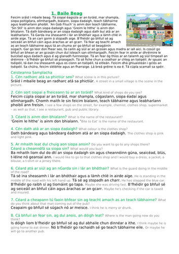 OCG Irish Tuairiscí Labhartha ar Phictiúir - Oral Pictures