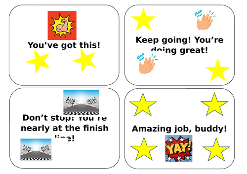 Praise cards for behaviour