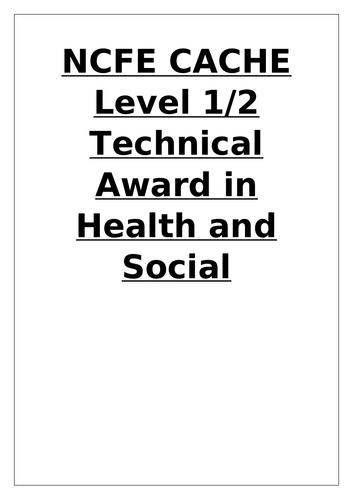 Non- Examined Assessment (NEA) booklet for students