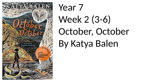 October, October Week 2 Chapters 3-6