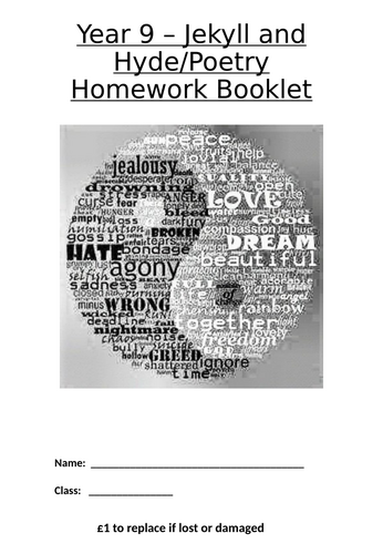Jekyll and Hyde homework book