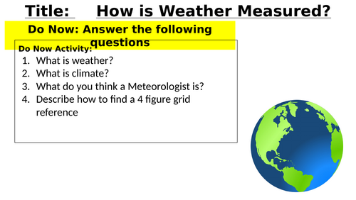 Measuring Weather