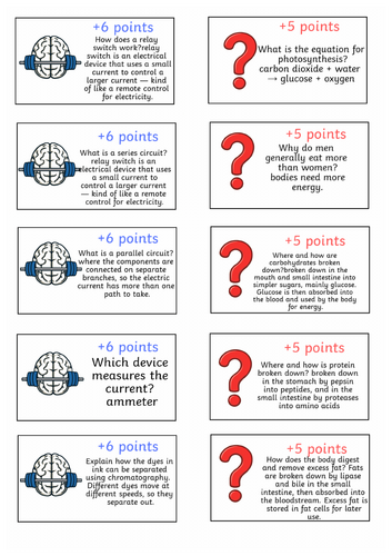 Scienceopoly- Science monopoly game/ quiz- KS3 science revision