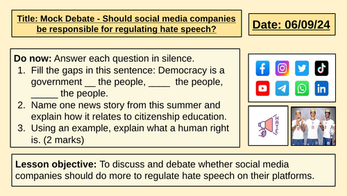 AQA GCSE Citizenship Debate Lesson