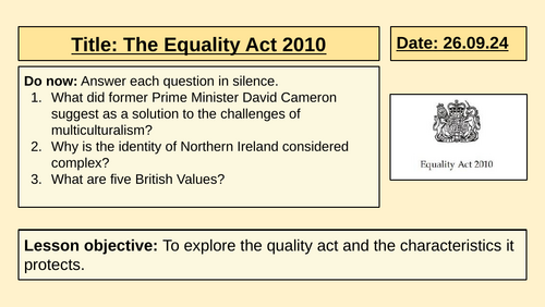 The Equality Act 2010
