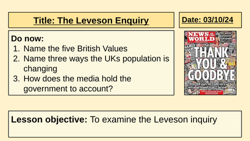 The Leveson Enquiry