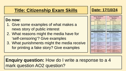 Citizenship Exam Skills