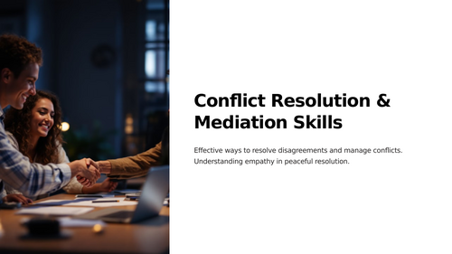 Assembly/Presentation - Conflict Resolution and Mediation Skills