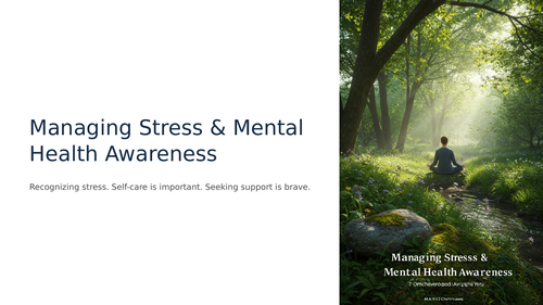 Assembly/Presentation - Managing Stress and Mental Health Awareness
