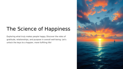 Assembly/Presentation - The Science of Happiness