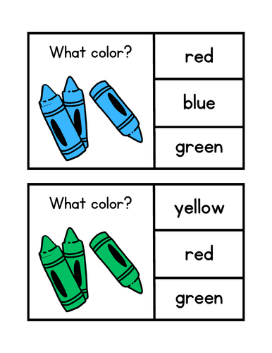 Reading Color Words Clip Cards – Colorful & Fun Practice