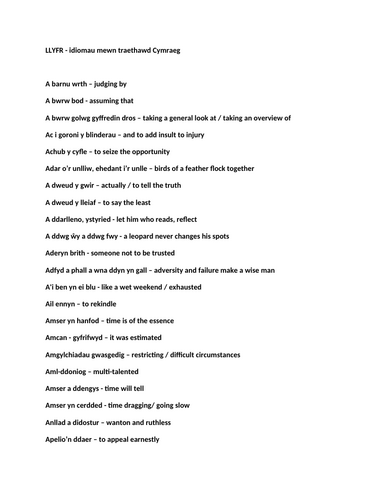 CYMRAEG IAITH GYNTAF: SAFON UWCH: ysgrifennu traethawd A*