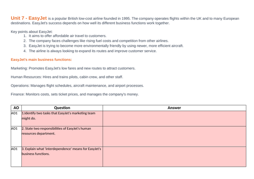 OCR Business GCSE - UNIT 7