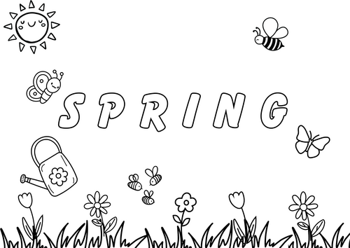 Spring Time Colouring In Sheets