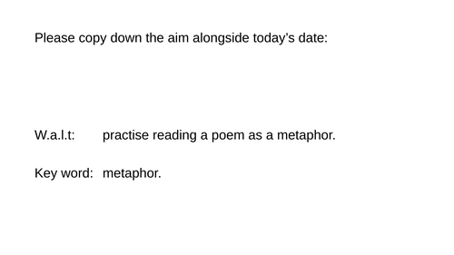 KS2, KS3 poetry, simile, metaphor, extended metaphor, "The Sick Rose" William Blake