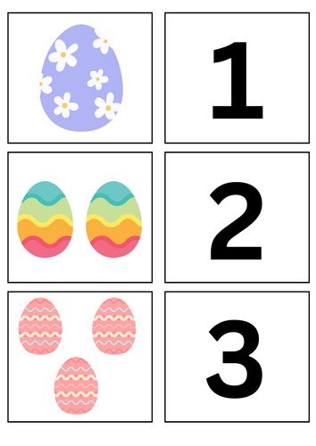 Easter Egg Number Match