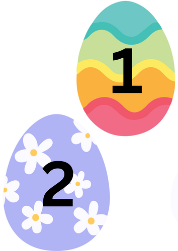 Numbers 1-20 Easter Eggs