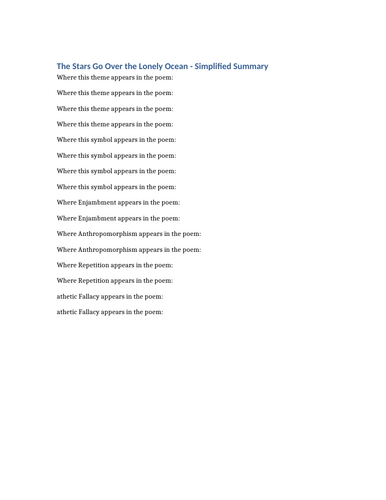 THE STARS GO OVER THE LONELY OCEAN ROBIMSON JEFFERS