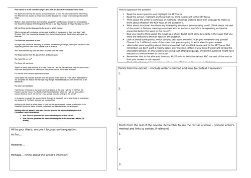A Christmas carol essay planning - redemption