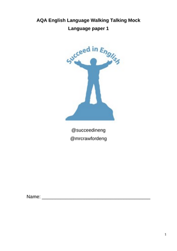 AQA English Language paper 1 WTM created 2025 - securing a grade 5