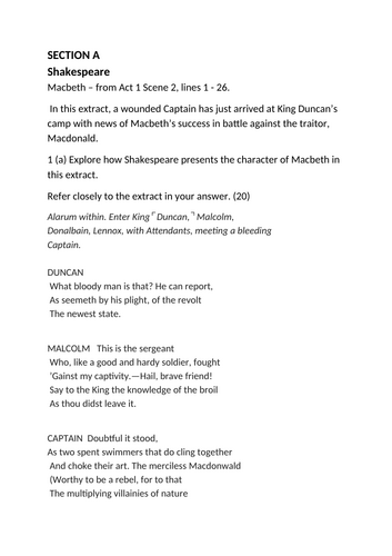 Edexcel English Literature MockPaper