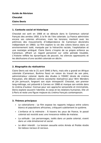 Chocolat - Claire Denis - Essential Guide