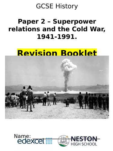 Cold War Revision Booklet (Edexcel GCSE History)