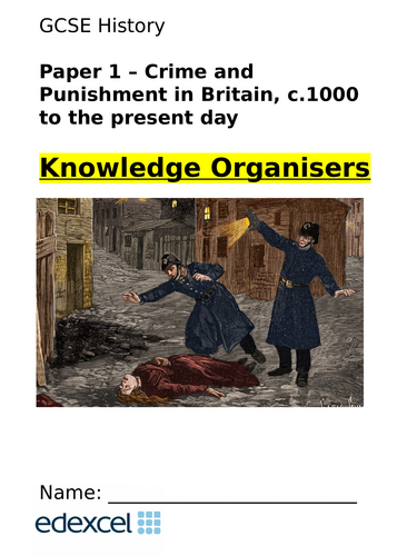 Crime and Punishment Knowledge Organisers (KOs) - Edexcel GCSE History