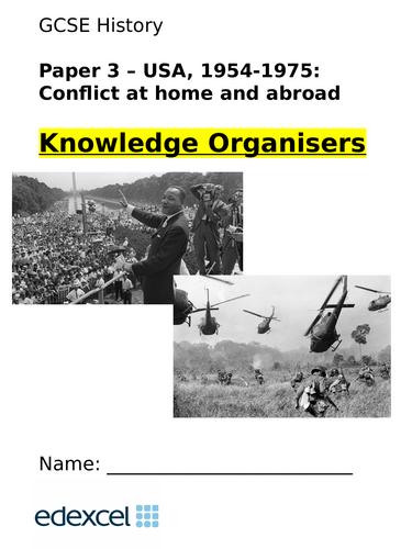 USA Knowledge Organisers (KOs) - Edexcel GCSE History