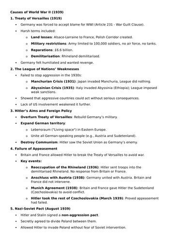 AQA Conflict and Tension 1918-39 essay question