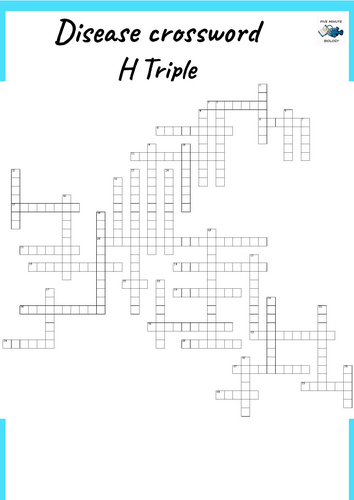 GCSE AQA Biology Triple Science Topic 3 Disease keyword revision crossword Higher
