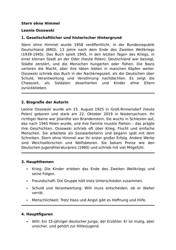 Stern ohne Himmel - Leonie Ossowski - Essential Guide