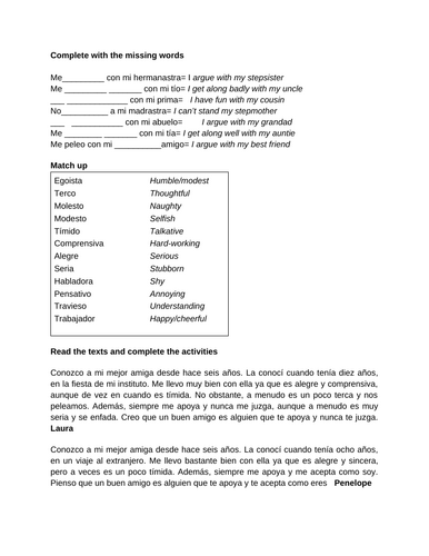 Spanish GCSE-Reading Bundle-AQA-Edexcel